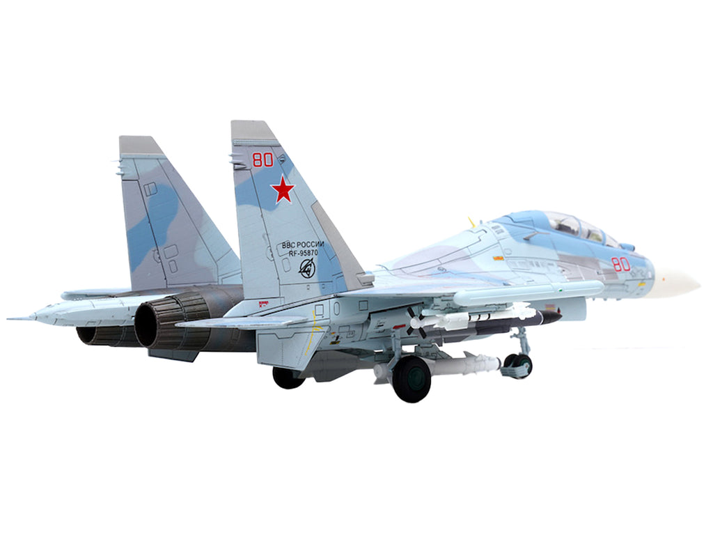 Sukhoi Su-30M2 Flanker-C Fighter Aircraft #80 "Russian Air Force" "Wing" Series 1/72 Diecast Model by Panzerkampf - image 3