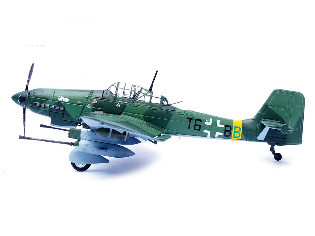 Junkers Ju 87G2 Stuka Bomber Aircraft "10.(Pz)/SG 2 Immelmann T6+BB Oberst Hans-Ulrich Rudel Romania" (1944) German Luftwaffe "Wing" Series 1/72 Diecast Model by Panzerkampf - image 4