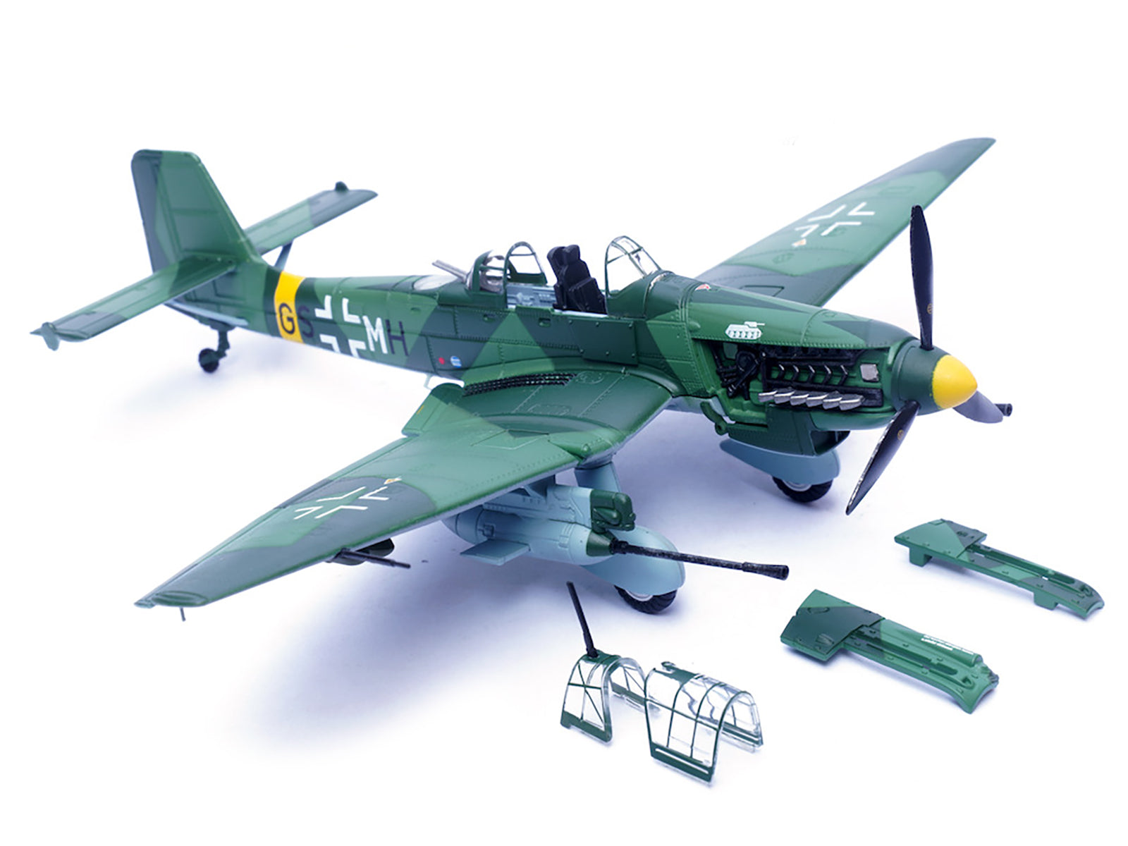 Junkers Ju 87G1 Stuka Bomber Aircraft "10.(Pz)/SG 2 Immelmann GS+MH Dubno Ukraine" (1944) German Luftwaffe "Wing" Series 1/72 Diecast Model by Panzerkampf - image 3