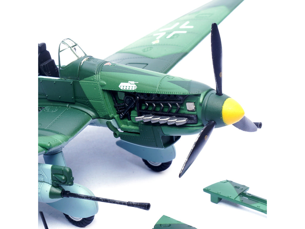 Junkers Ju 87G1 Stuka Bomber Aircraft "10.(Pz)/SG 2 Immelmann GS+MH Dubno Ukraine" (1944) German Luftwaffe "Wing" Series 1/72 Diecast Model by Panzerkampf - image 5