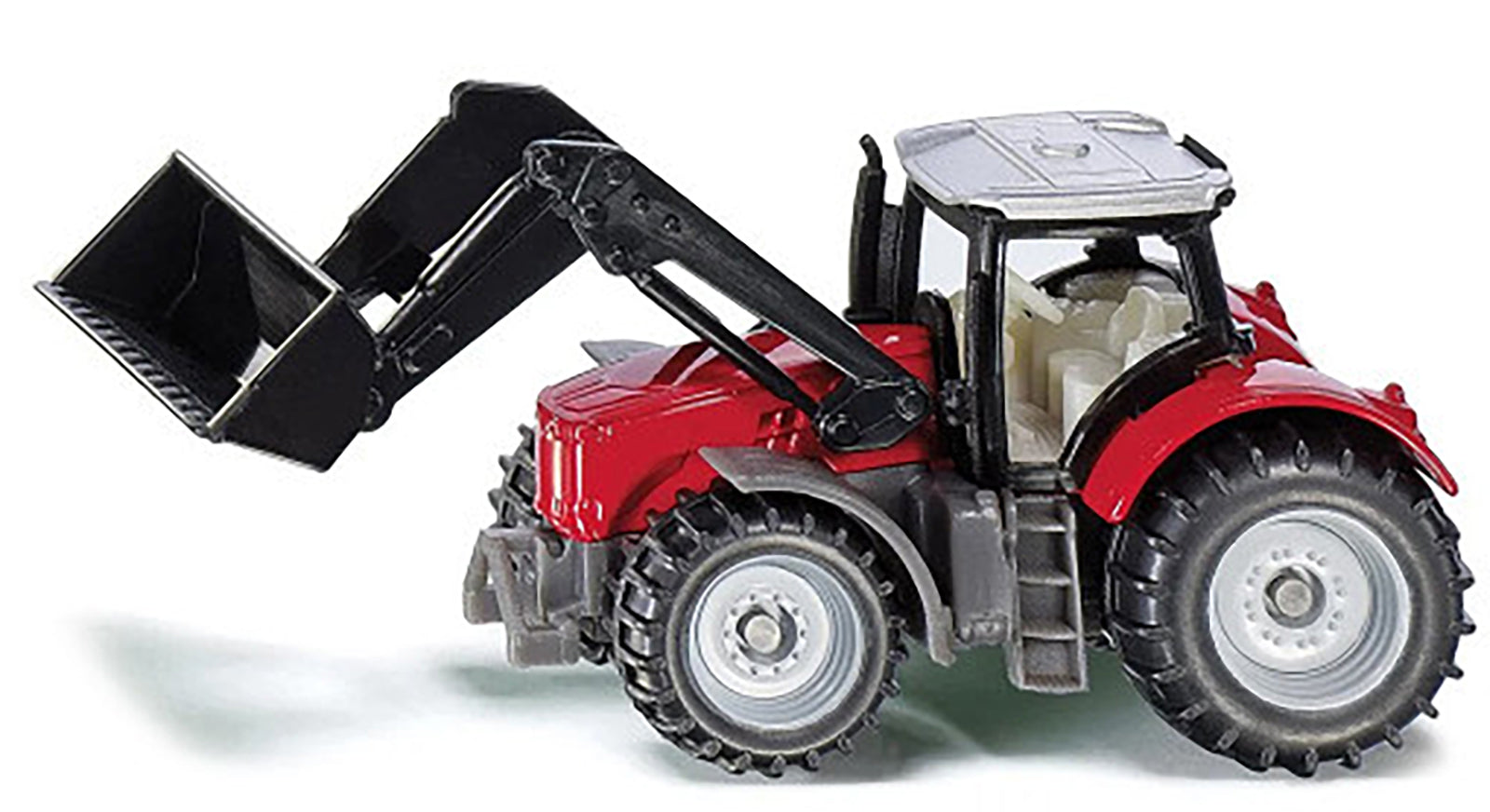 Massey Ferguson Tractor with Front Loader Red with Silver Top Diecast Model by Siku - image 2