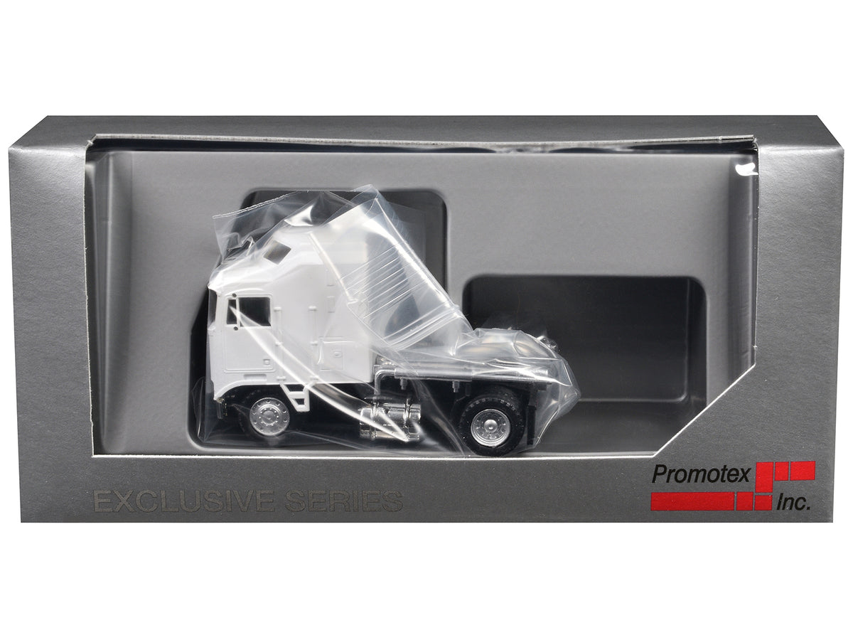 Kenworth K100 Single-Axle Truck with 5-Bar Grill White 1/87 (HO) Plastic Model Car by Promotex - image 3