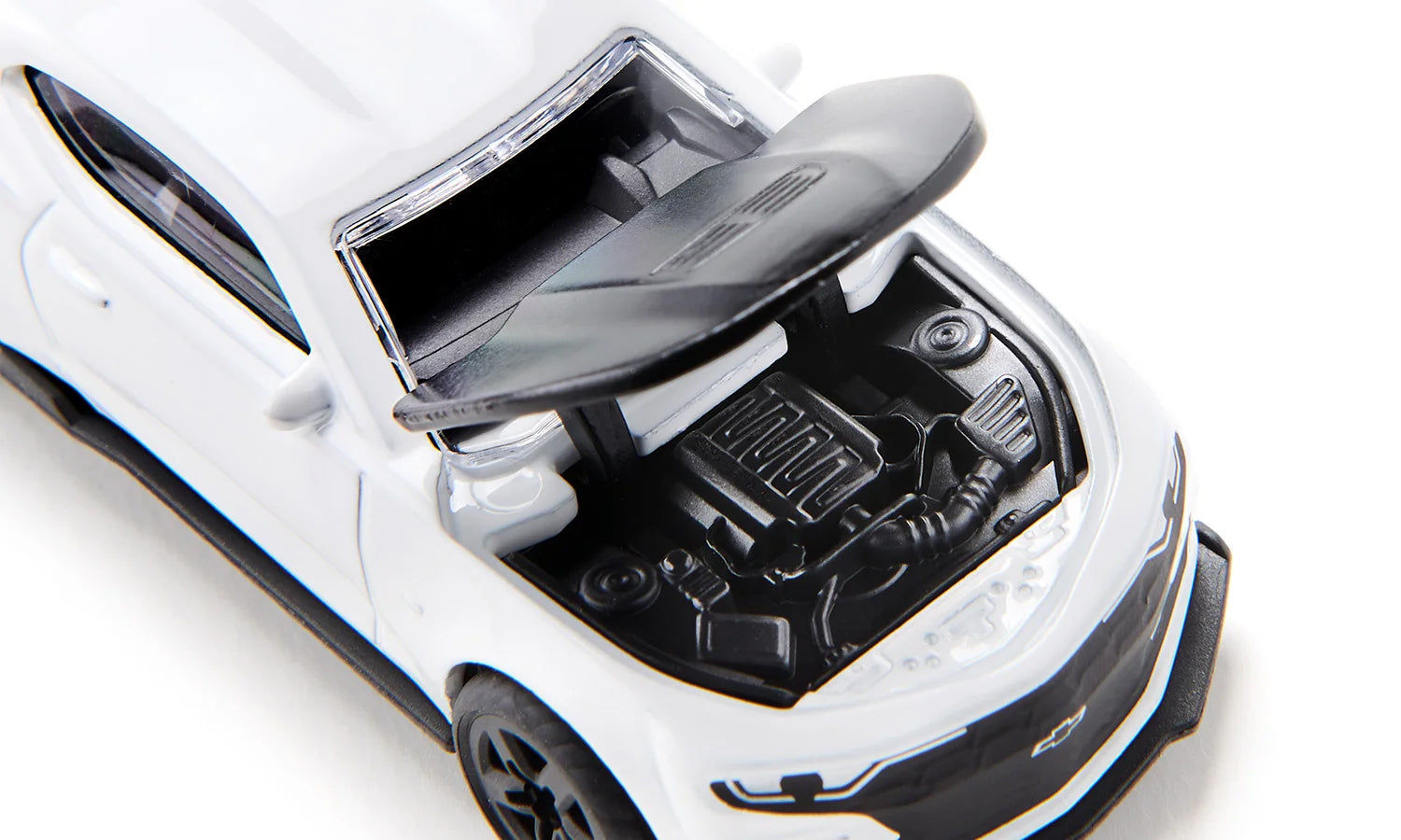 Chevrolet Camaro White with Black Hood Diecast Model Car by Siku - image 4