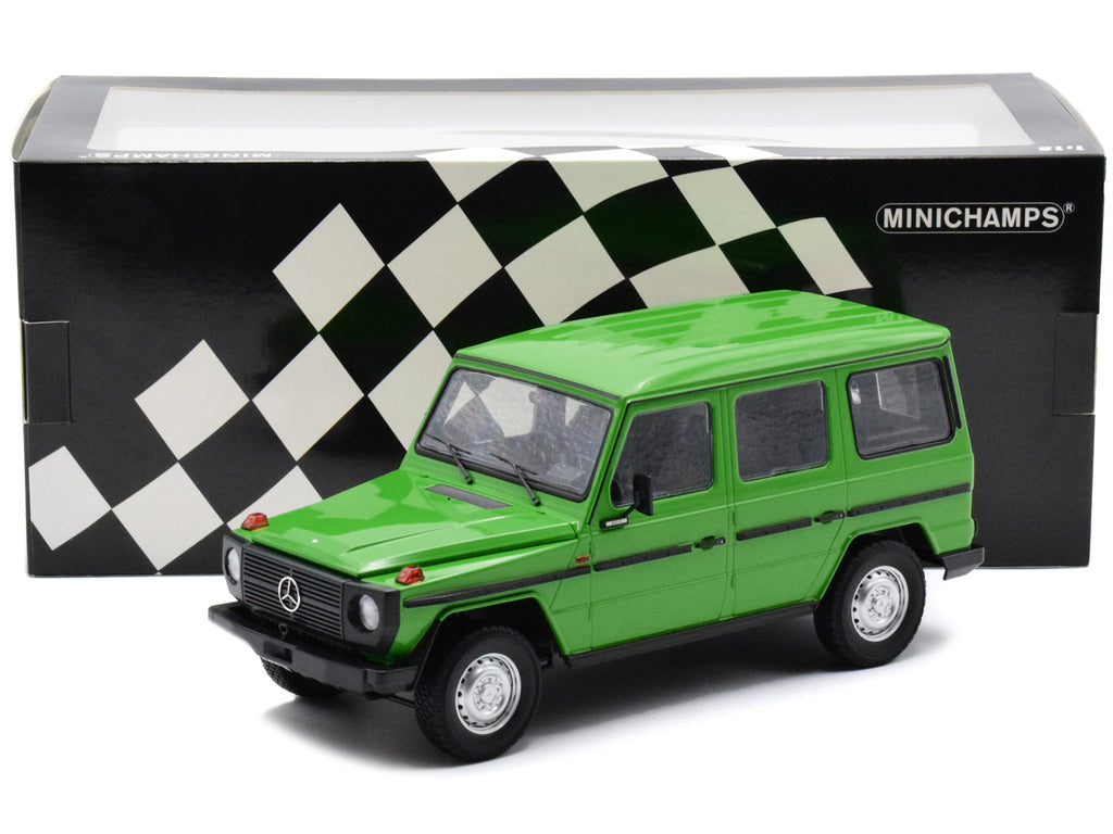 1980 Mercedes-Benz G-Model (LWB) Green with Black Stripes Limited Edition to 402 pieces Worldwide 1/18 Diecast Model Car by Minichamps - image 4