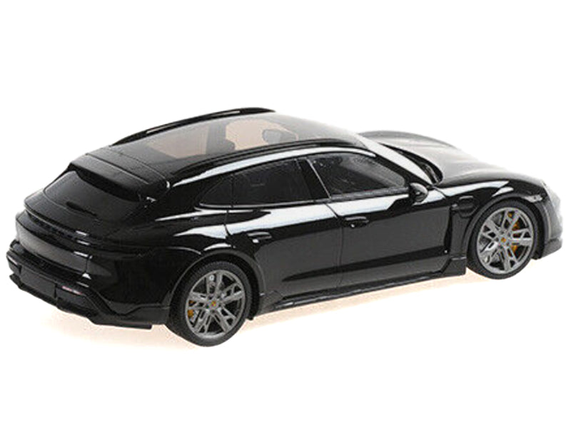 2021 Porsche Taycan CUV Turbo S Black Limited Edition to 480 pieces Worldwide 1/18 Diecast Model Car by Minichamps - image 3