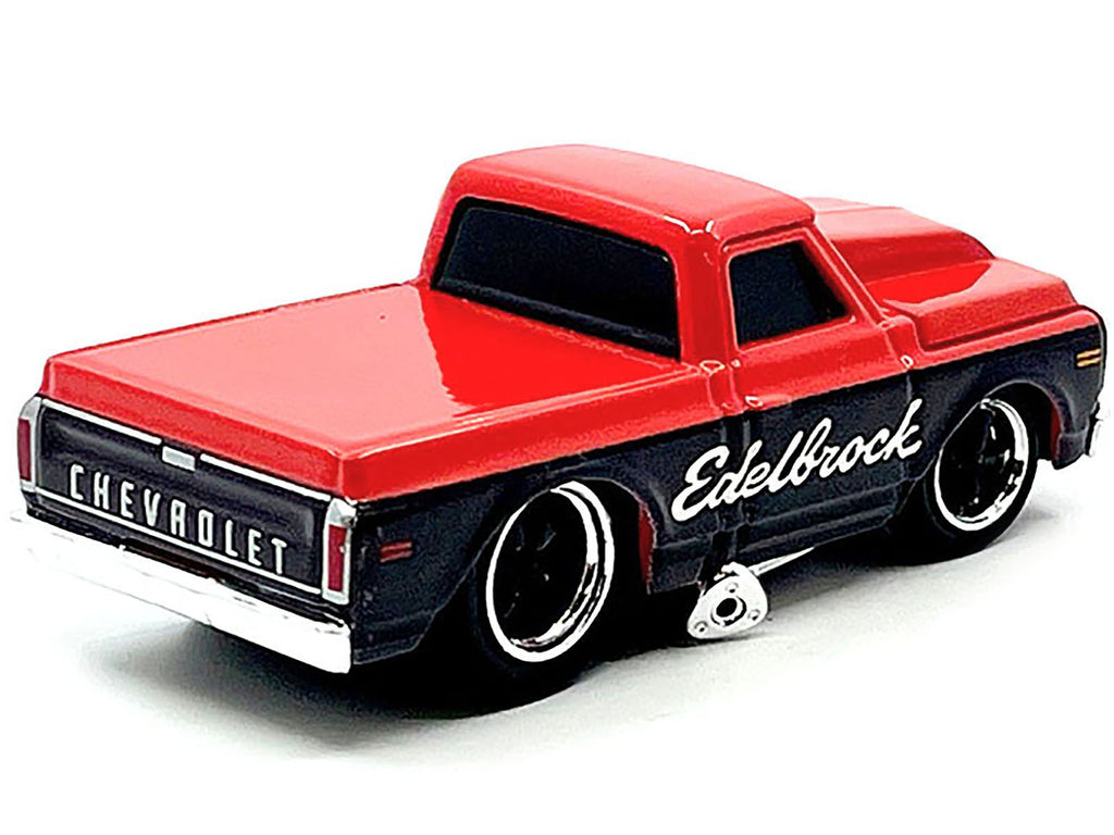 1972 Chevrolet C-10 Pickup Truck Red and Black "Edelbrock" 1/64 Diecast Model Car by Muscle Machines - image 2