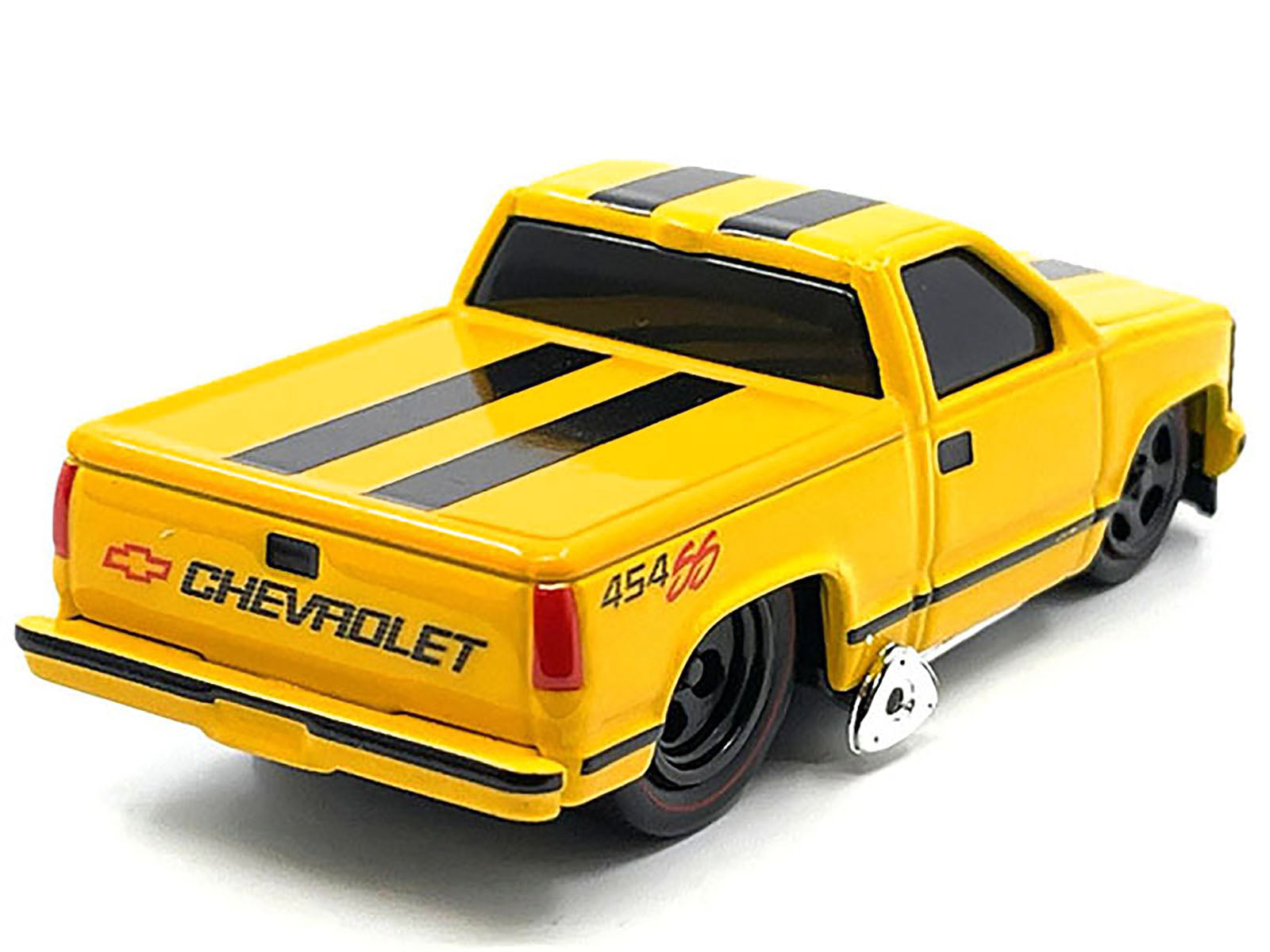 1993 Chevrolet 454 SS Pickup Truck Yellow with Black Stripes 1/64 Diecast Model Car by Muscle Machines - image 2