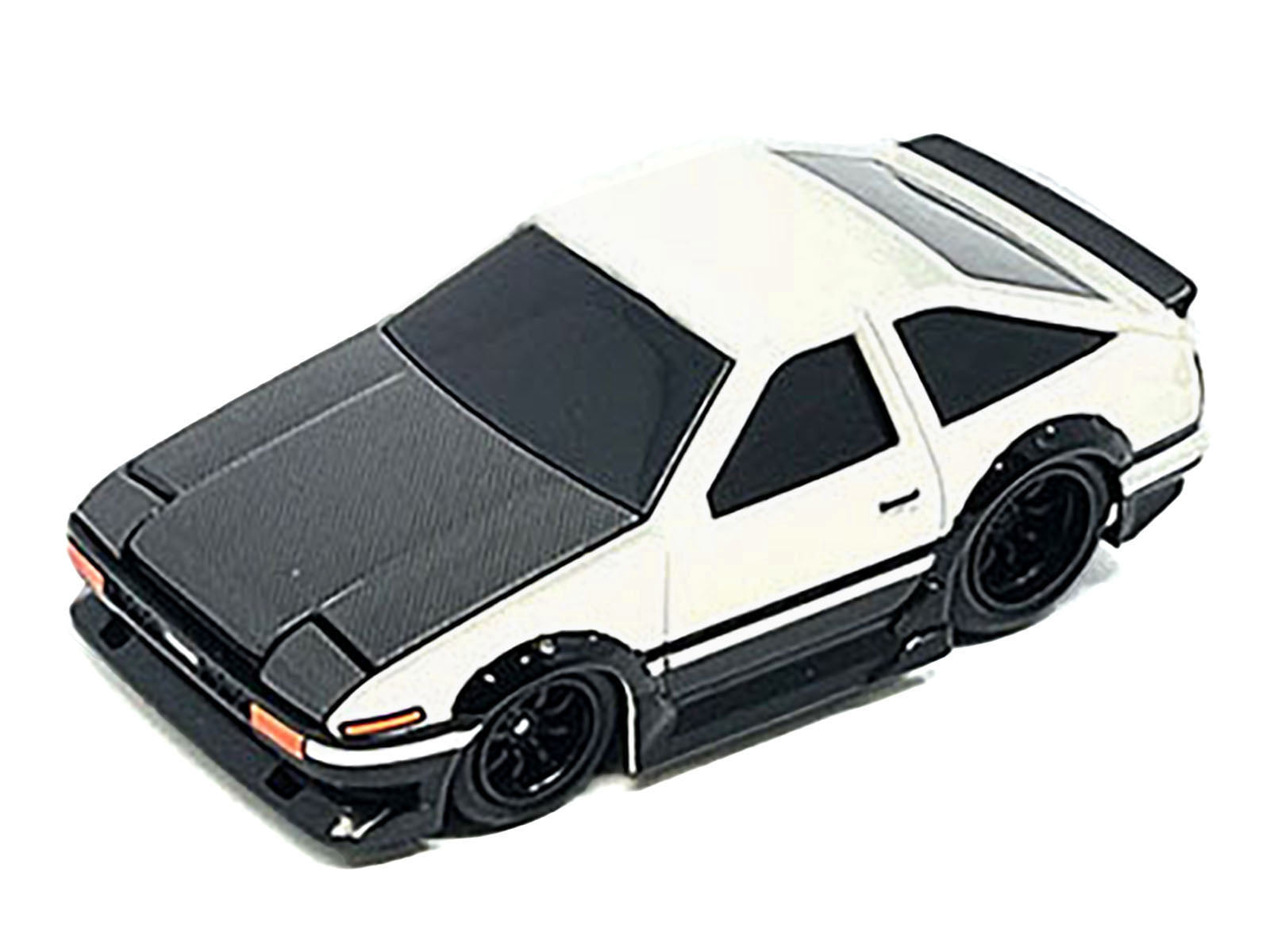 1983 Toyota Sprinter Trueno (AE86) White with Carbon Hood 1/64 Diecast Model Car by Muscle Machines - image 2