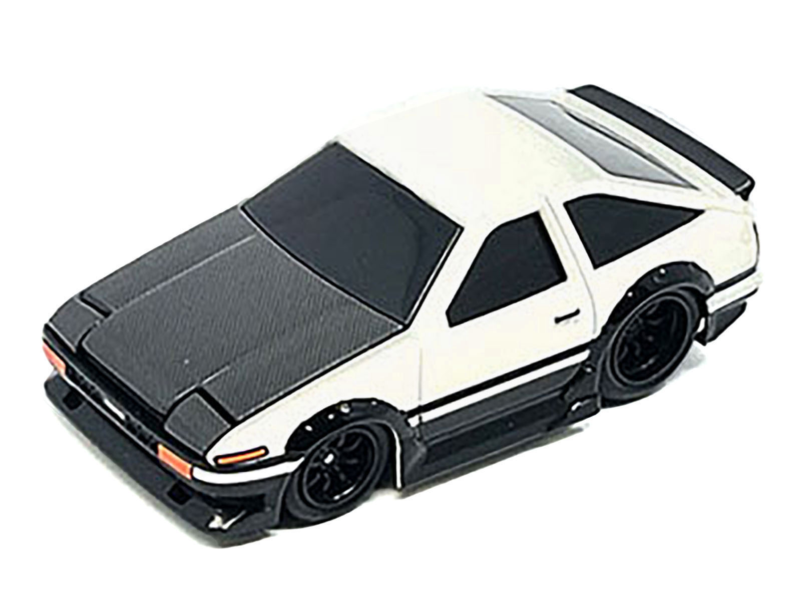1983 Toyota Sprinter Trueno (AE86) White with Carbon Hood 1/64 Diecast Model Car by Muscle Machines - image 2