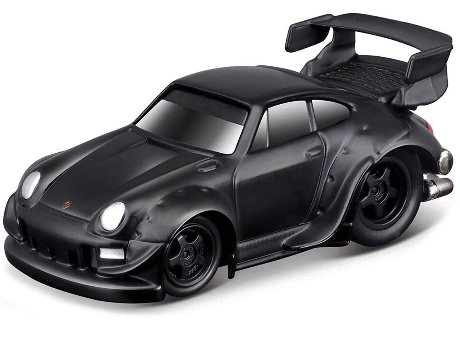 RWB 993 911 Matt Black 1/64 Diecast Model Car by Muscle Machines - image 2