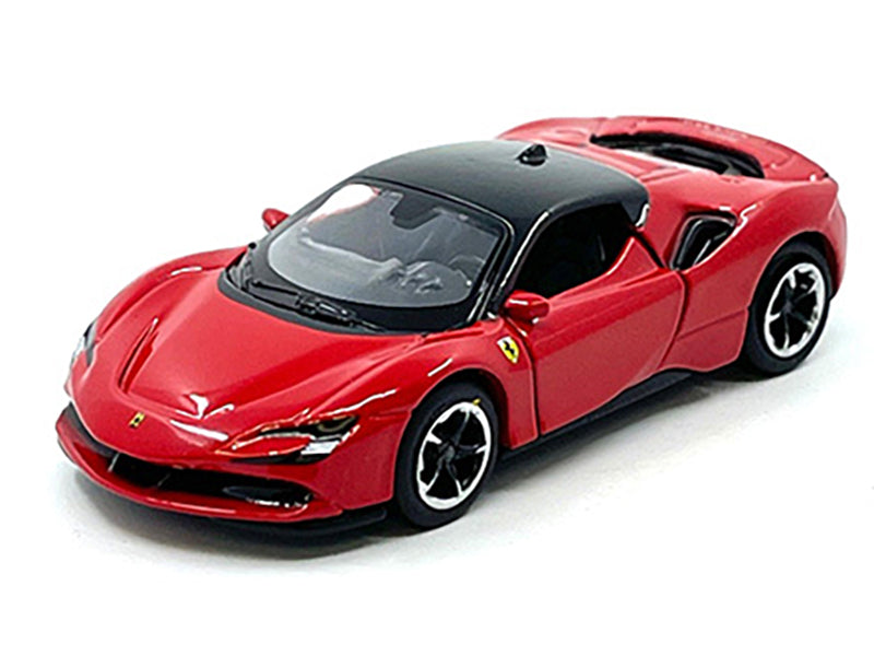 Ferrari SF90 Stradale Red with Black Top "Speed Icons" Series 1/64 Diecast Model Car by Maisto - image 2