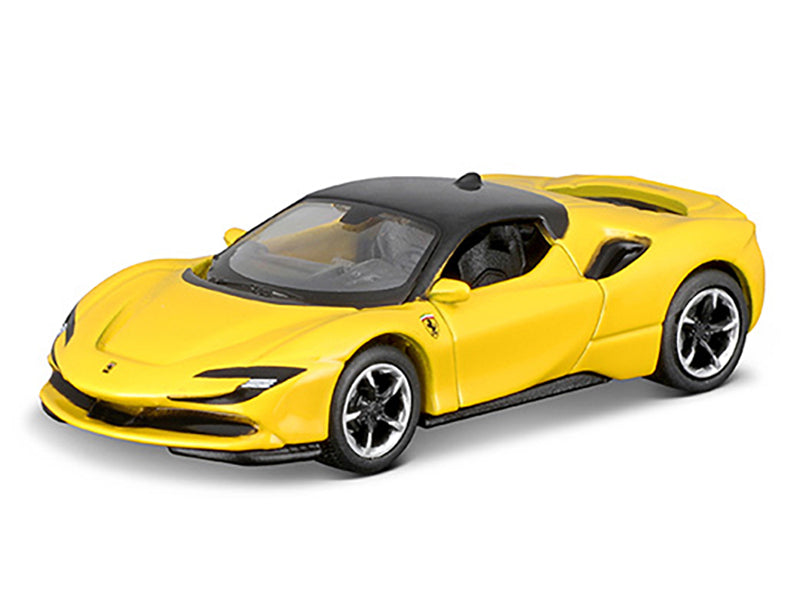 Ferrari SF90 Stradale Yellow with Black Top "Speed Icons" Series 1/64 Diecast Model Car by Maisto - image 2