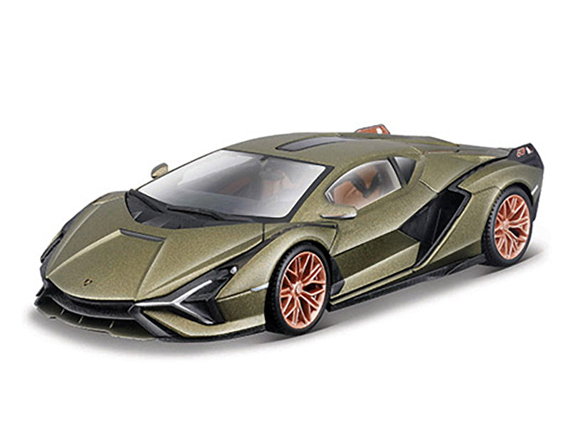 Lamborghini Sian FKP 37 Green Metallic "Speed Icons" Series 1/64 Diecast Model Car by Maisto - image 2