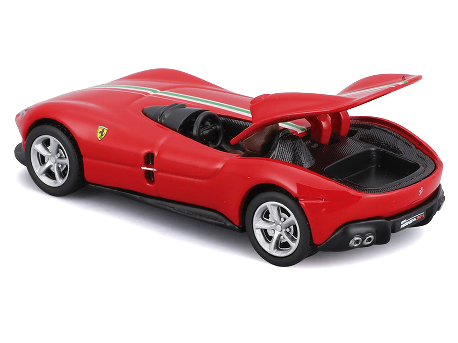 Ferrari Monza SP1 Red with Italian Flag Stripes "Speed Icons" Series 1/64 Diecast Model Car by Maisto - image 2