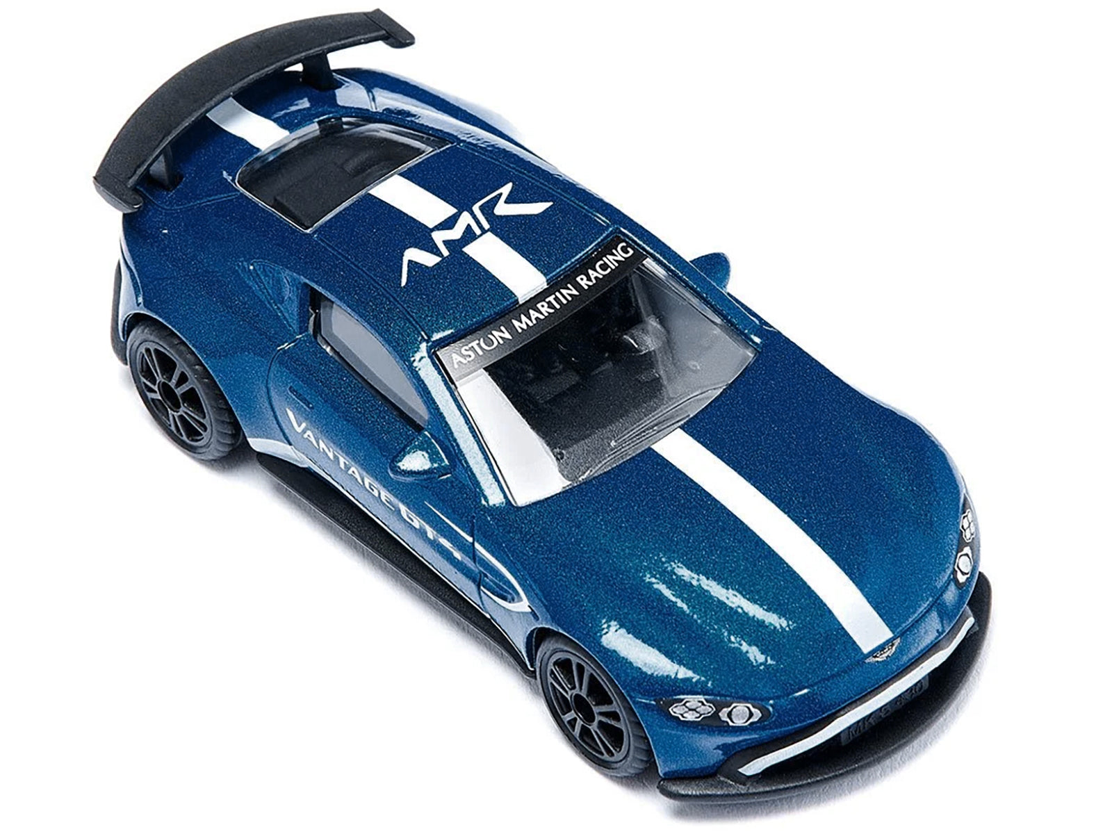 Aston Martin Vantage GT4 Blue Metallic with White Stripes Diecast Model Car by Siku - image 3