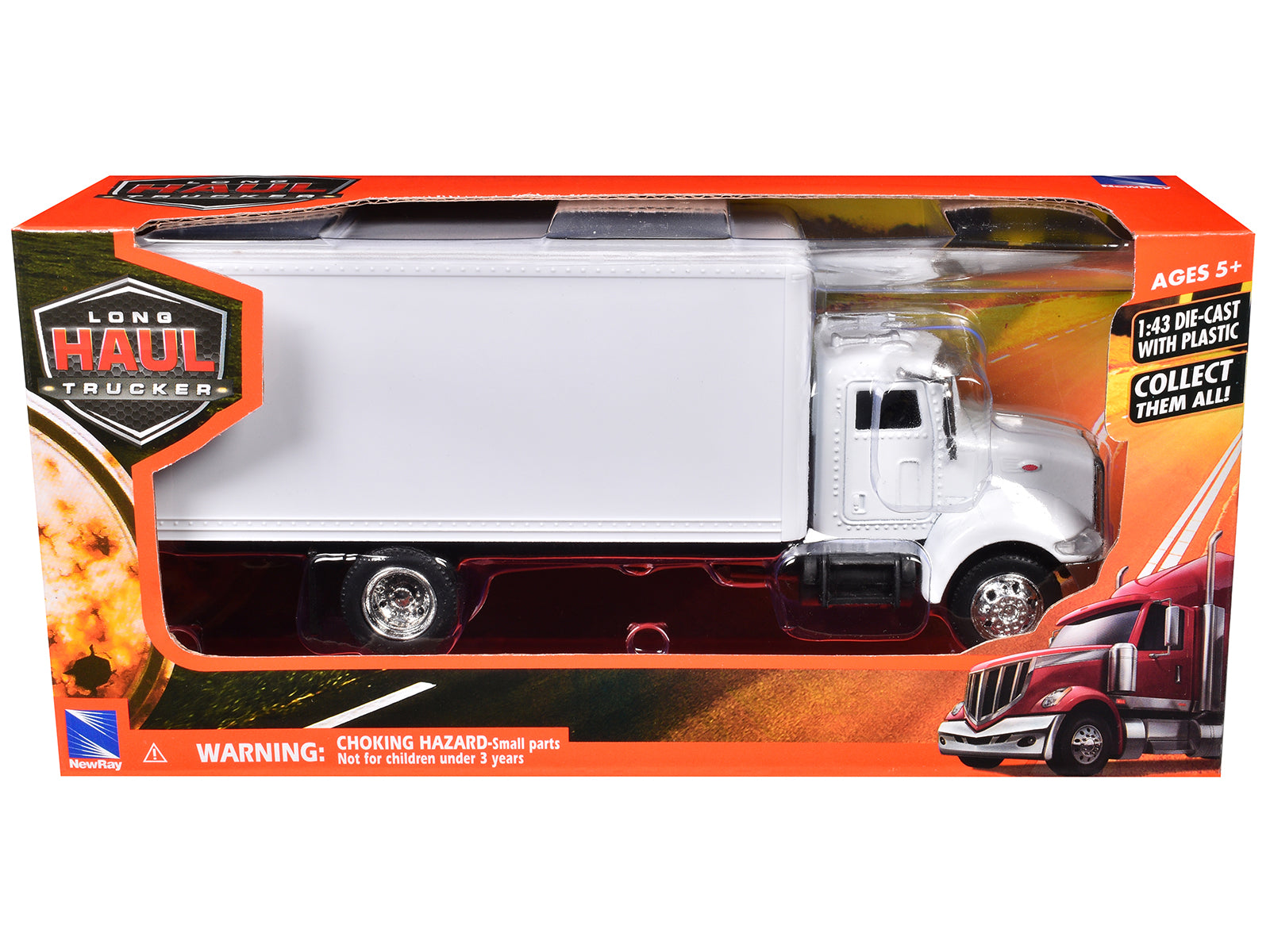 Peterbilt Utility 335 Box Truck White 1/43 Diecast Model by New Ray - image 3