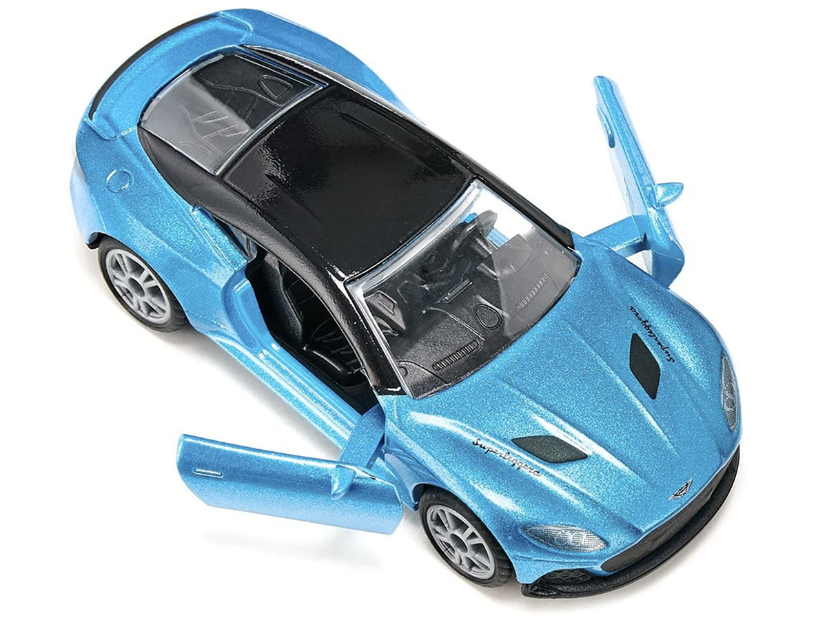 Aston Martin DBS Superleggera Blue Metallic with Black Top Diecast Model Car by Siku - image 2