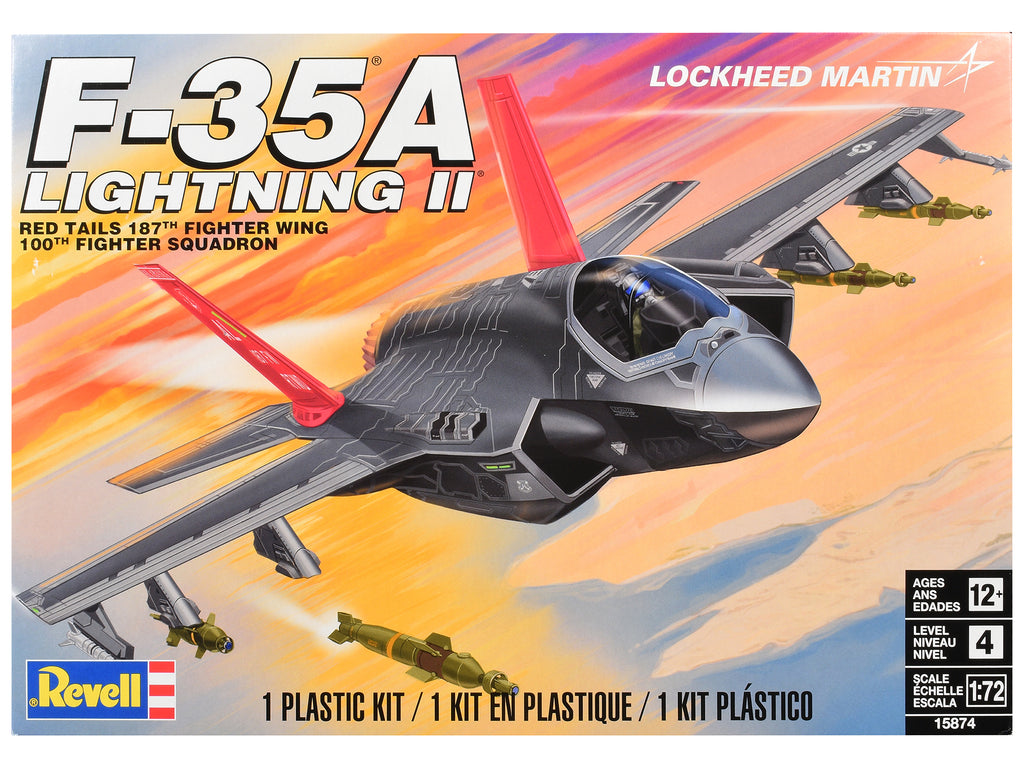 Level 4 Model Kit Lockheed Martin F-35A Lightning II Aircraft 1/72 Scale Model by Revell