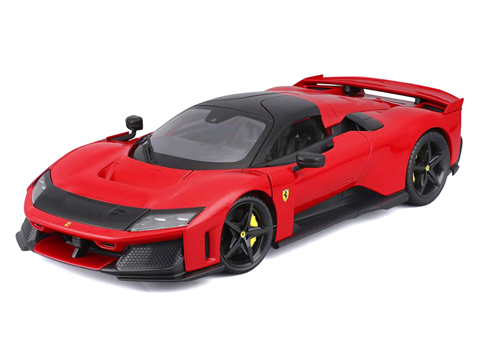 Ferrari F80 Red with Black Top "Race + Play" Series 1/18 Diecast Model Car by Bburago - image 2