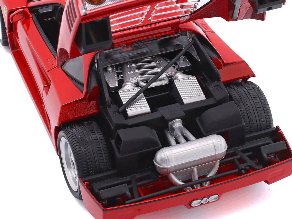 1987 Ferrari F40 Red "Race + Play" Series 1/18 Diecast Model Car by Bburago - image 4