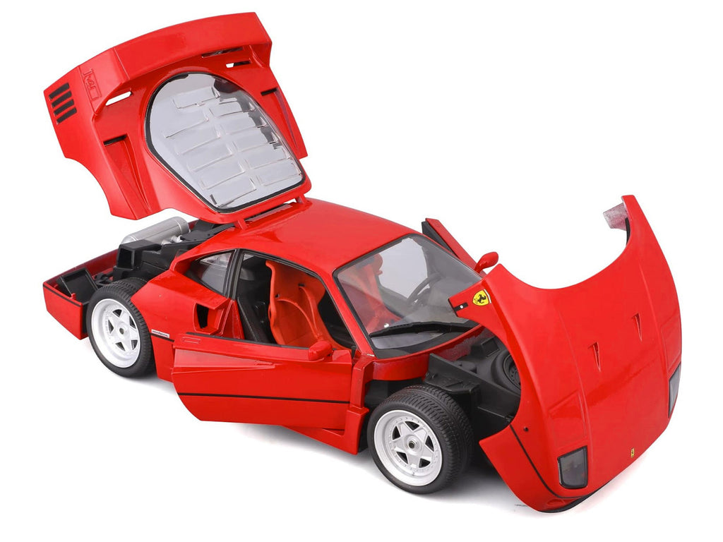 1987 Ferrari F40 Red "Race + Play" Series 1/18 Diecast Model Car by Bburago - image 5
