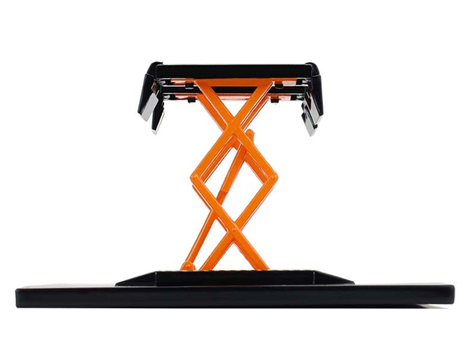 Automotive Double Scissor Lift Black and Orange "Double Scissor Lifts" Series 2 1/64 Diecast Model by Greenlight - image 2