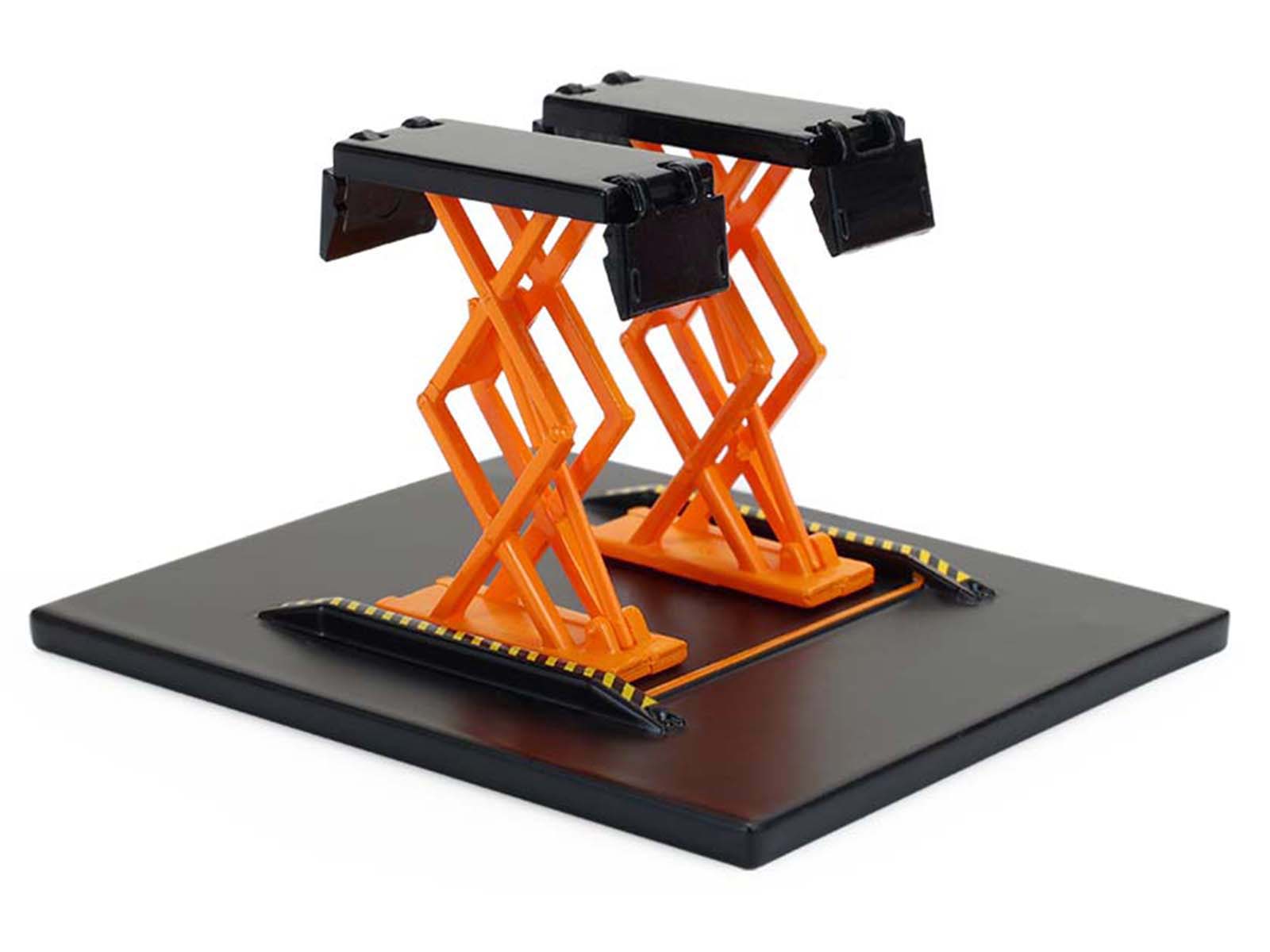 Automotive Double Scissor Lift Black and Orange "Double Scissor Lifts" Series 2 1/64 Diecast Model by Greenlight - image 3