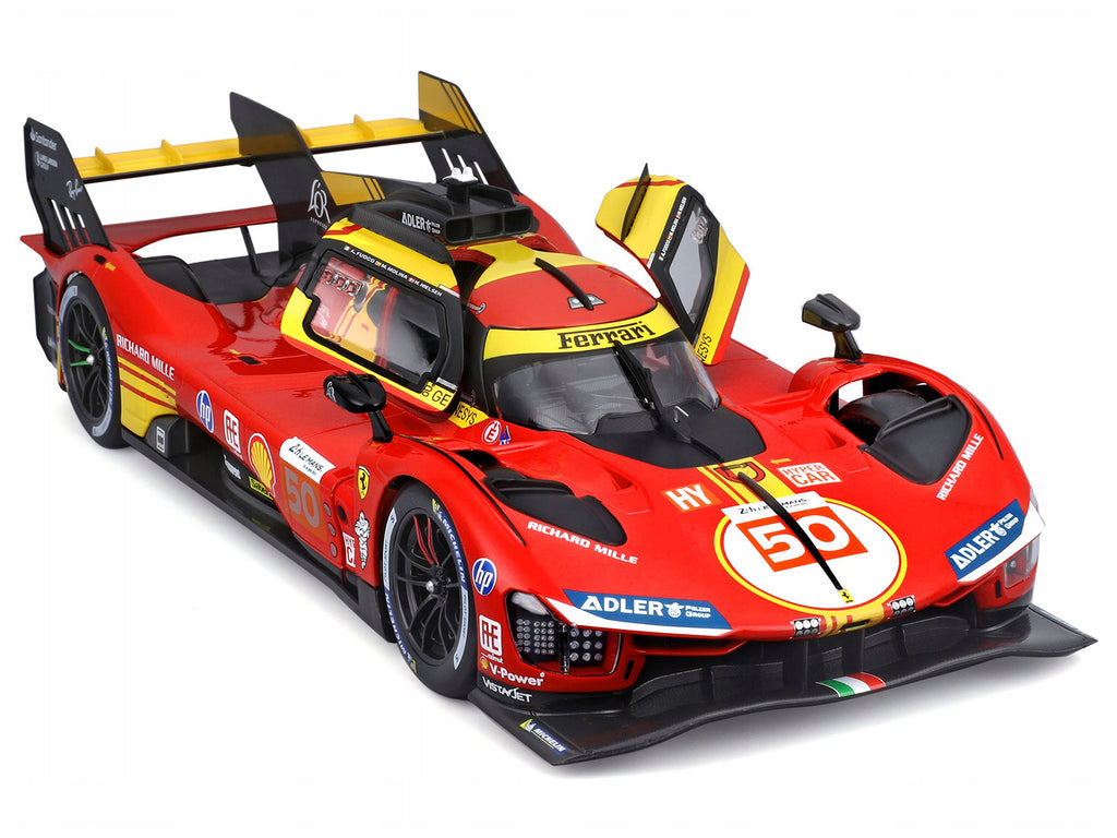 Ferrari 499P #50 Antonio Fuoco - Miguel Molina - Nicklas Nielsen "Ferrari AF Corse" Winner "24 Hours of Le Mans" (2024) "Racing" Series 1/18 Diecast Model Car by Bburago - image 2