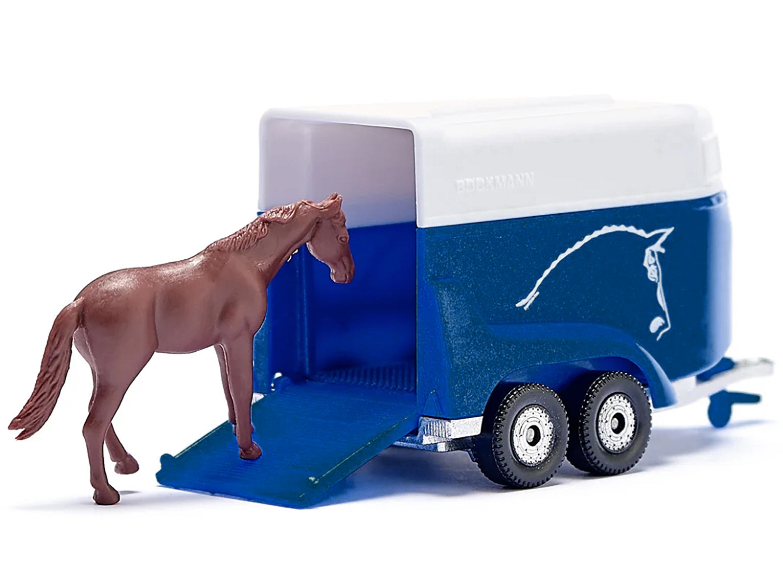 Jeep Red with Horse Trailer Blue and Horse Accessory Diecast Model by Siku - image 2