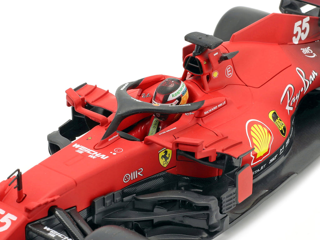 Ferrari SF21 #55 Carlos Sainz Formula One F1 Car "Ferrari Racing" Series 1/18 Diecast Model Car by Bburago - image 2
