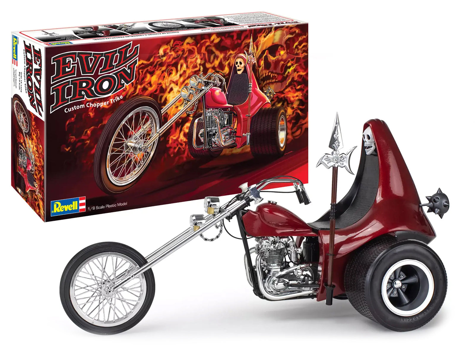 Level 5 Model Kit Evil Iron Custom Chopper Trike 1/8 Scale Model by Revell - image 2
