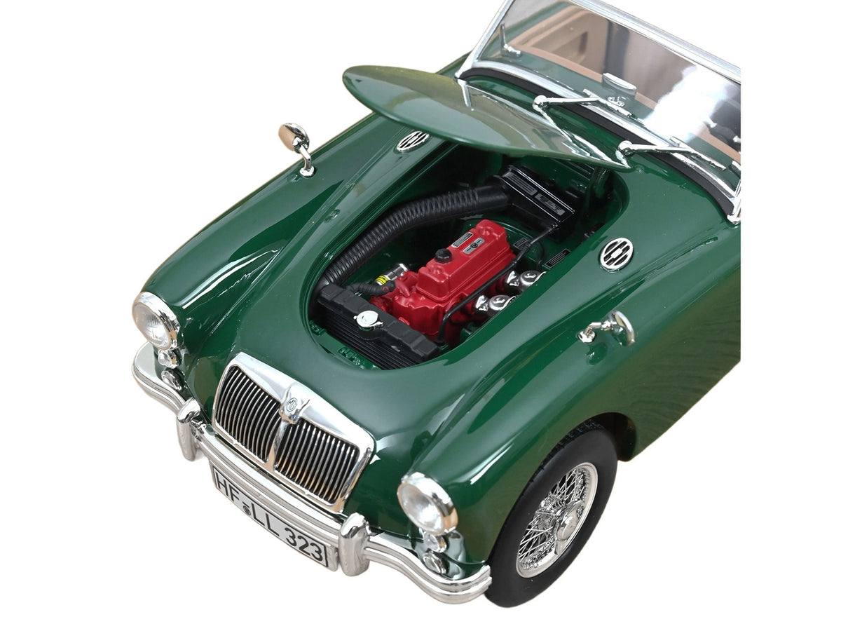 1955 MG MGA Cabriolet British Racing Green 1/18 Diecast Model Car by Norev - image 2