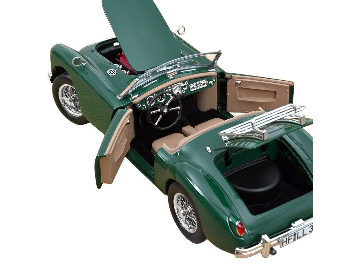 1955 MG MGA Cabriolet British Racing Green 1/18 Diecast Model Car by Norev - image 4