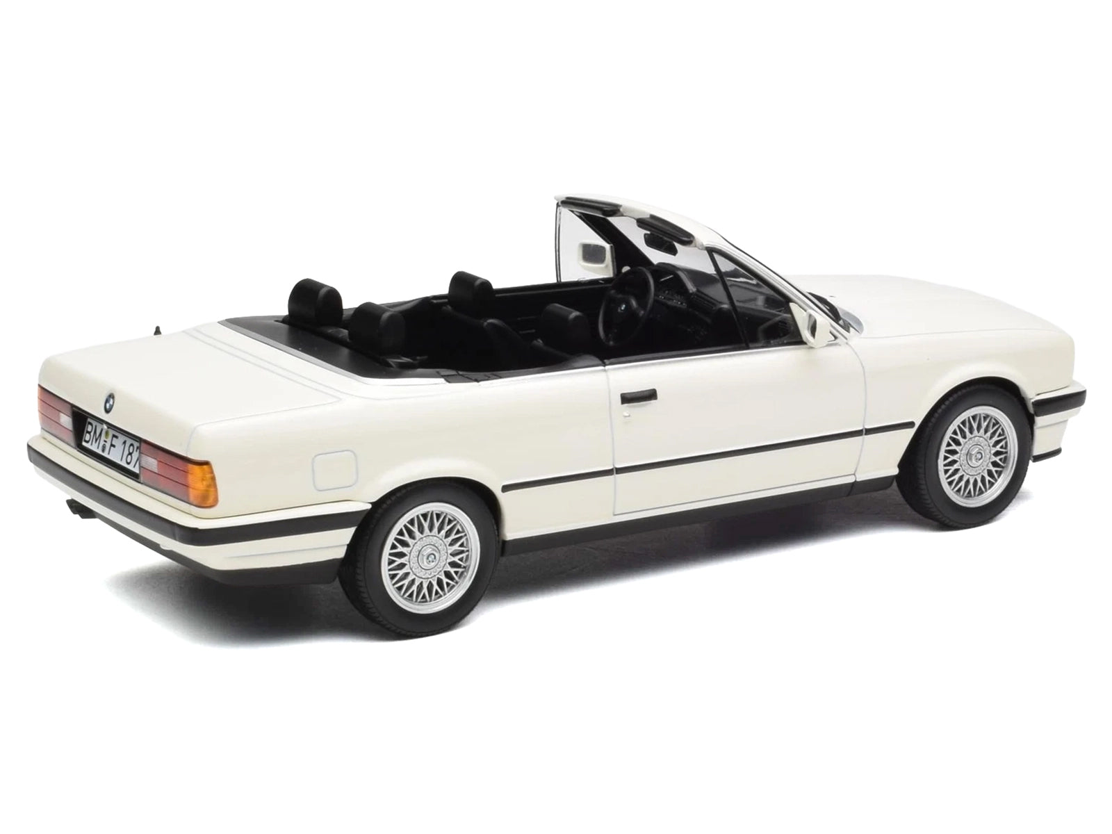 1991 BMW 325i Cabriolet Alpine White 1/18 Diecast Model Car by Norev - image 4