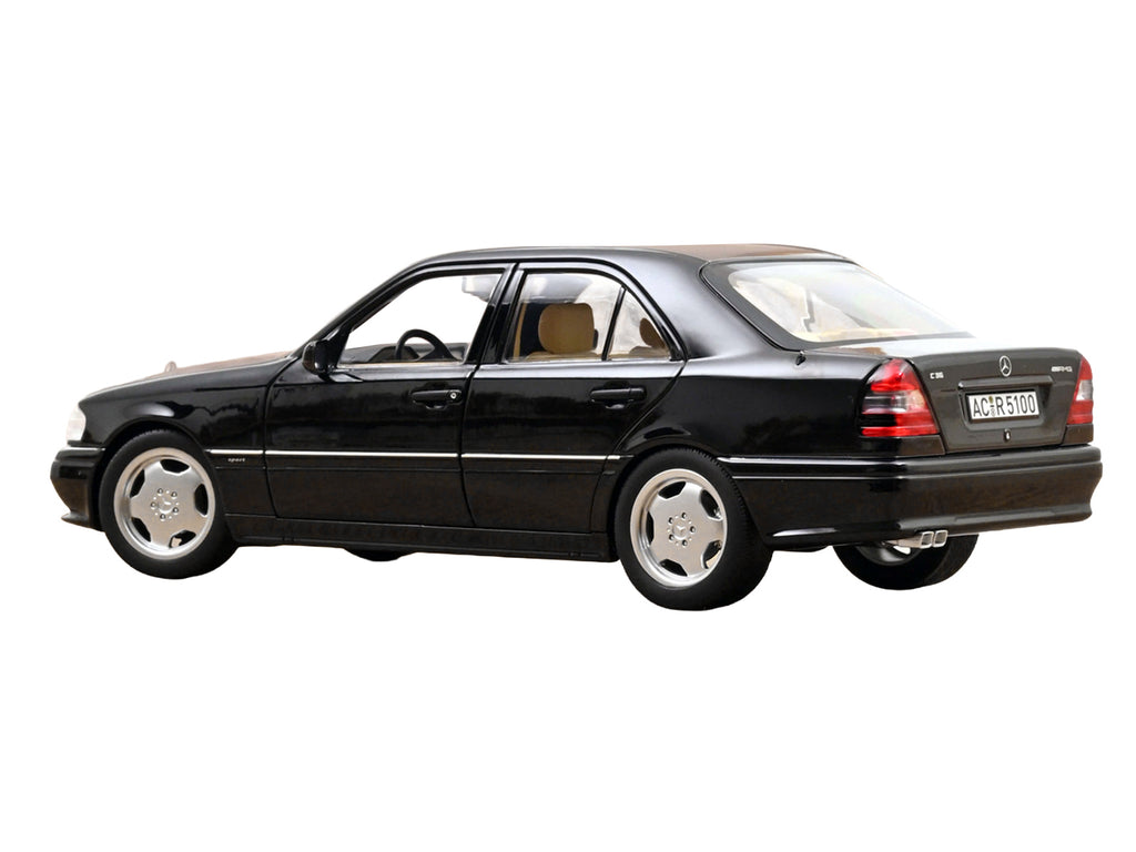1993 Mercedes-Benz C36 AMG Black Metallic 1/18 Diecast Model Car by Norev - image 5