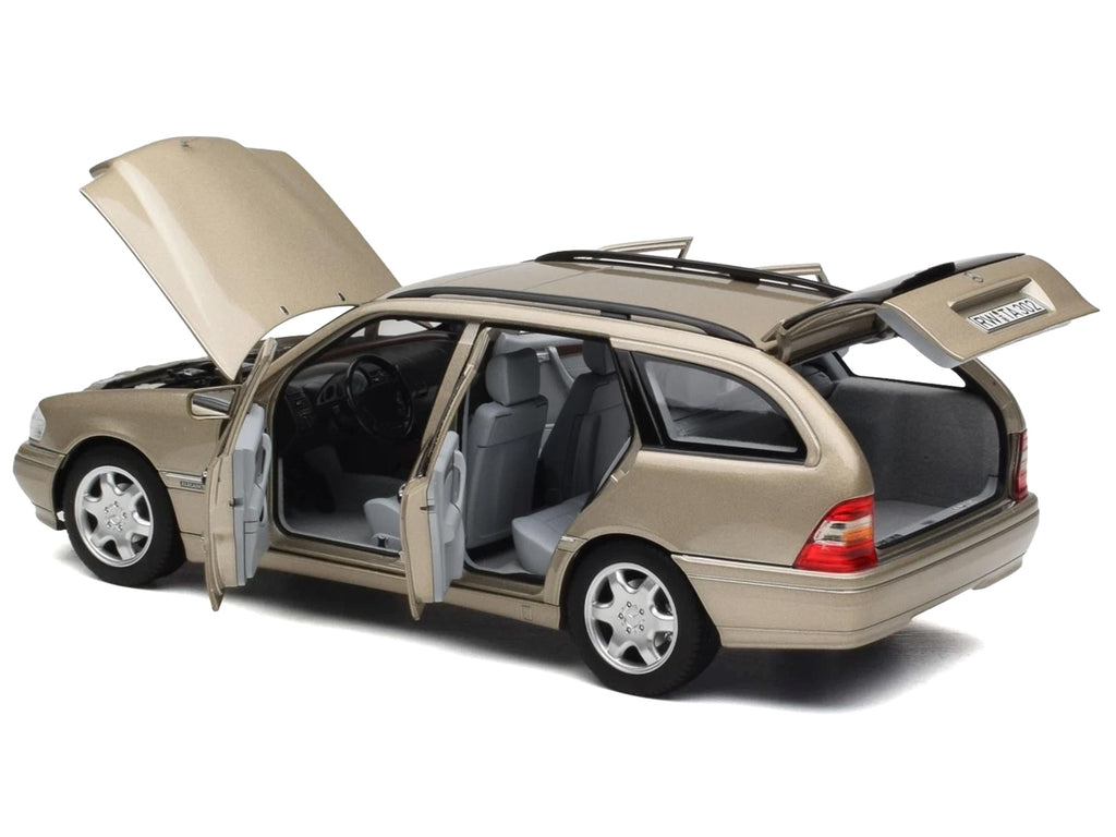 1997 Mercedes-Benz C-Class T-Model Smoke Silver Metallic 1/18 Diecast Model Car by Norev - image 4