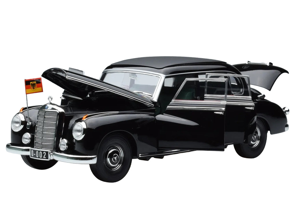 1955 Mercedes-Benz 300 Black "German Chancellor Konrad Adenauer" 1/18 Diecast Model Car by Norev - image 2