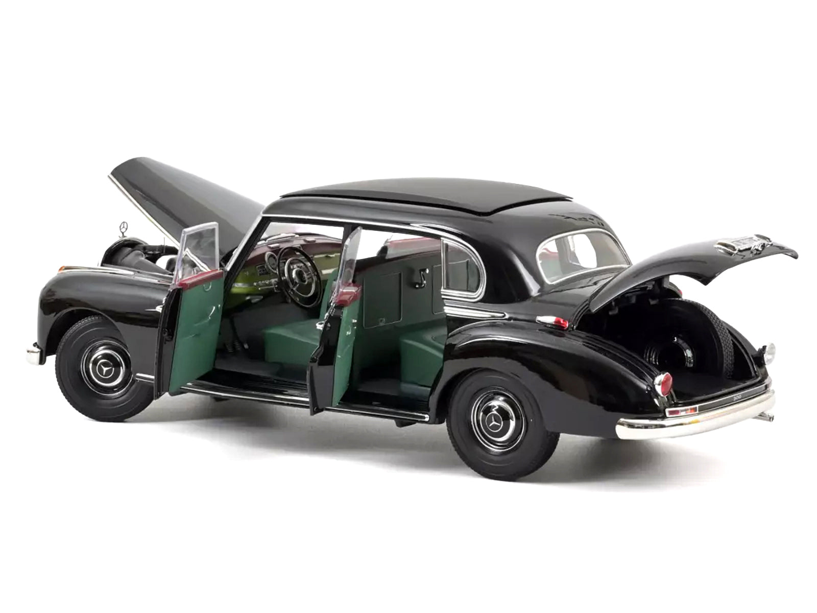 1955 Mercedes-Benz 300 Black "German Chancellor Konrad Adenauer" 1/18 Diecast Model Car by Norev - image 4