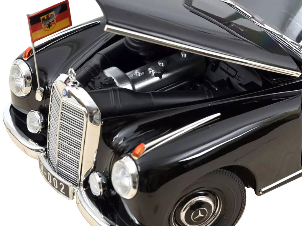 1955 Mercedes-Benz 300 Black "German Chancellor Konrad Adenauer" 1/18 Diecast Model Car by Norev - image 3