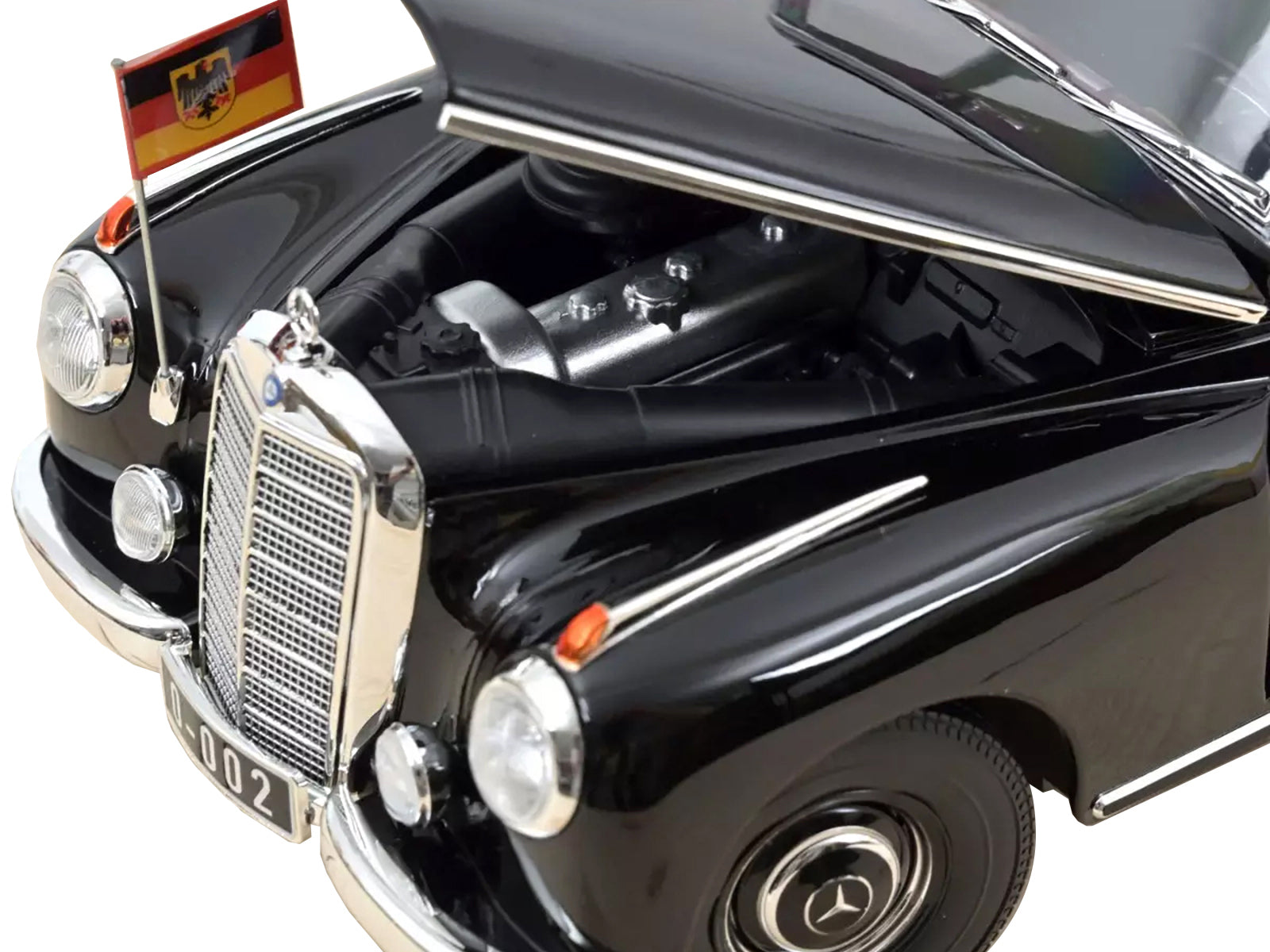1955 Mercedes-Benz 300 Black "German Chancellor Konrad Adenauer" 1/18 Diecast Model Car by Norev - image 3