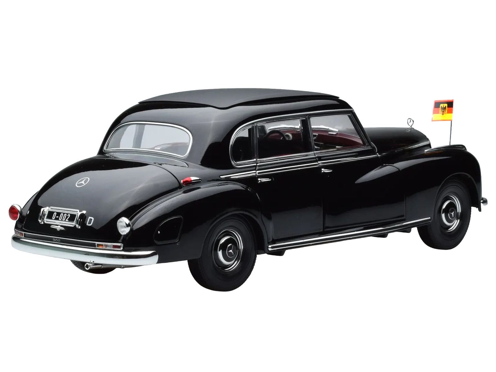 1955 Mercedes-Benz 300 Black "German Chancellor Konrad Adenauer" 1/18 Diecast Model Car by Norev - image 5