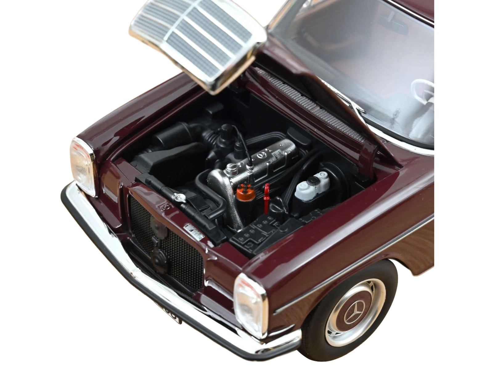 1968 Mercedes-Benz 200 Dark Red Brown 1/18 Diecast Model Car by Norev - image 3