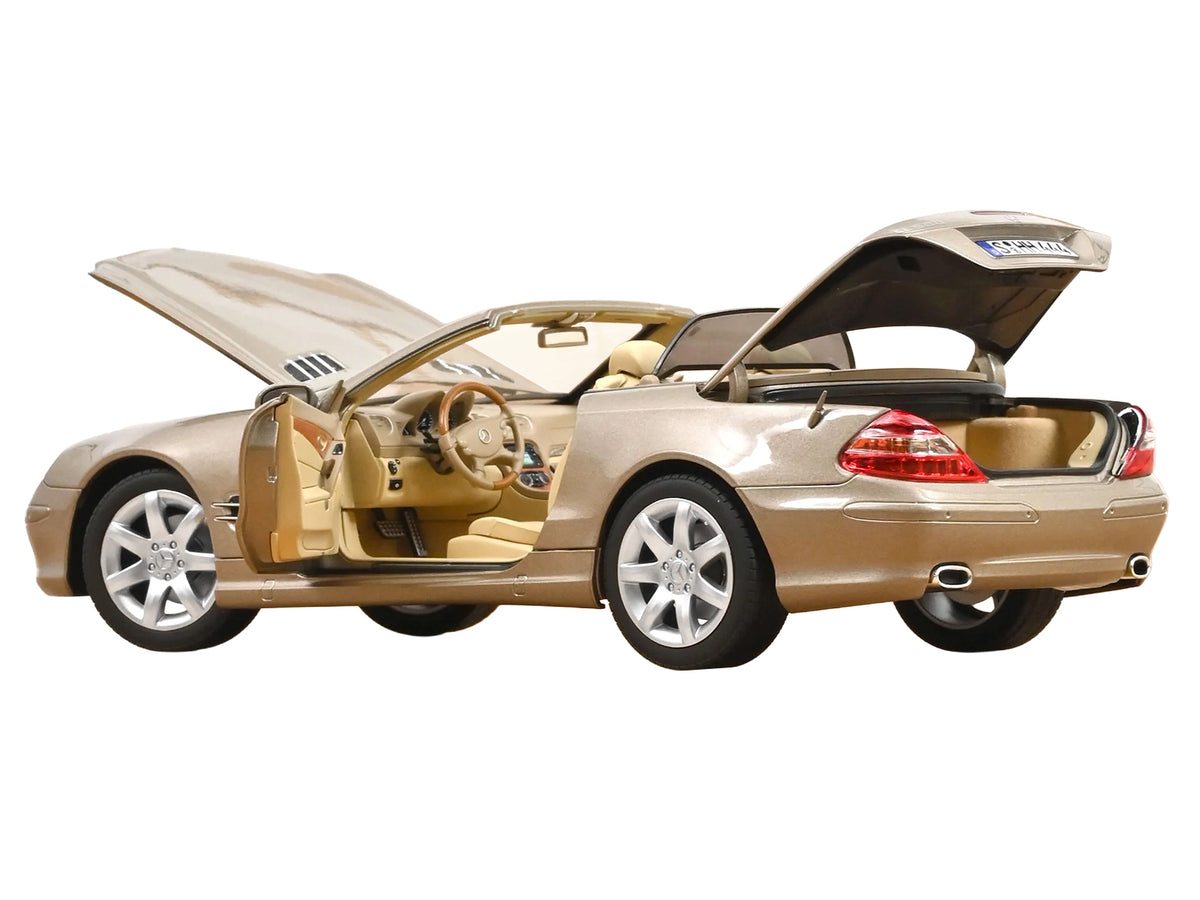 2003 Mercedes-Benz SL 500 Type R230 Travertine Beige Metallic 1/18 Diecast Model Car by Norev - image 3
