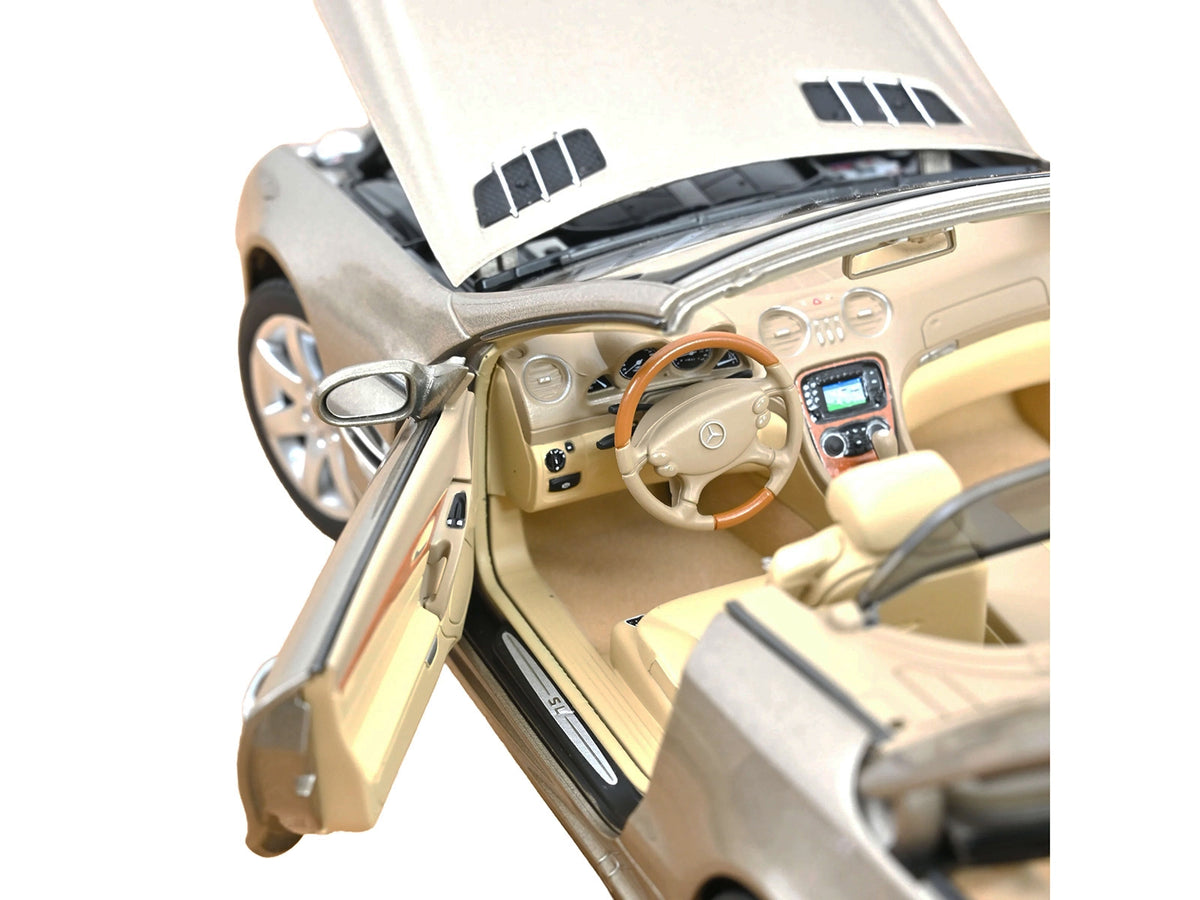 2003 Mercedes-Benz SL 500 Type R230 Travertine Beige Metallic 1/18 Diecast Model Car by Norev - image 5