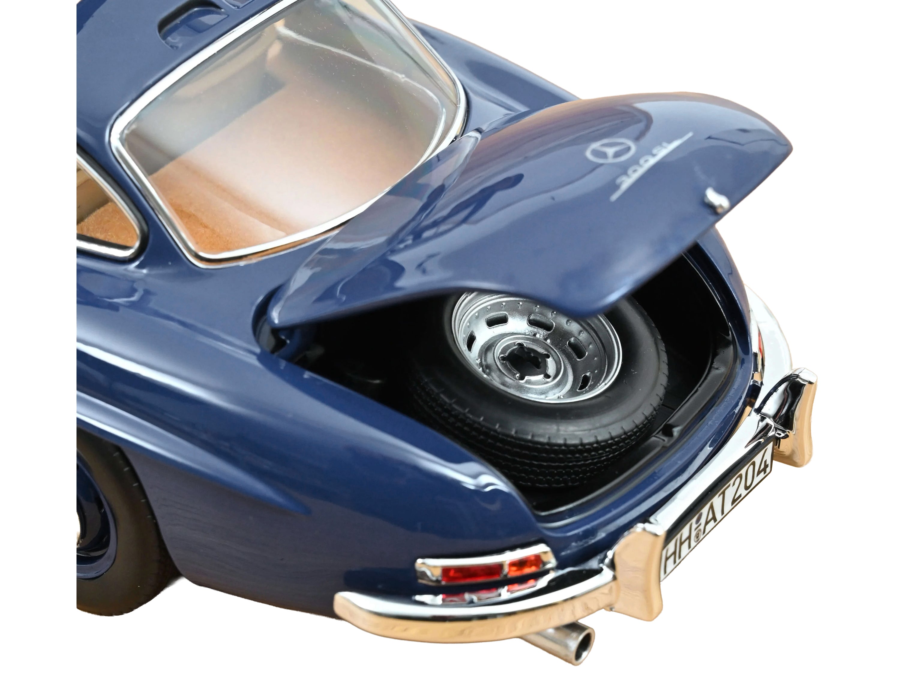 1954 Mercedes-Benz 300 SL Blue 1/18 Diecast Model Car by Norev - image 5