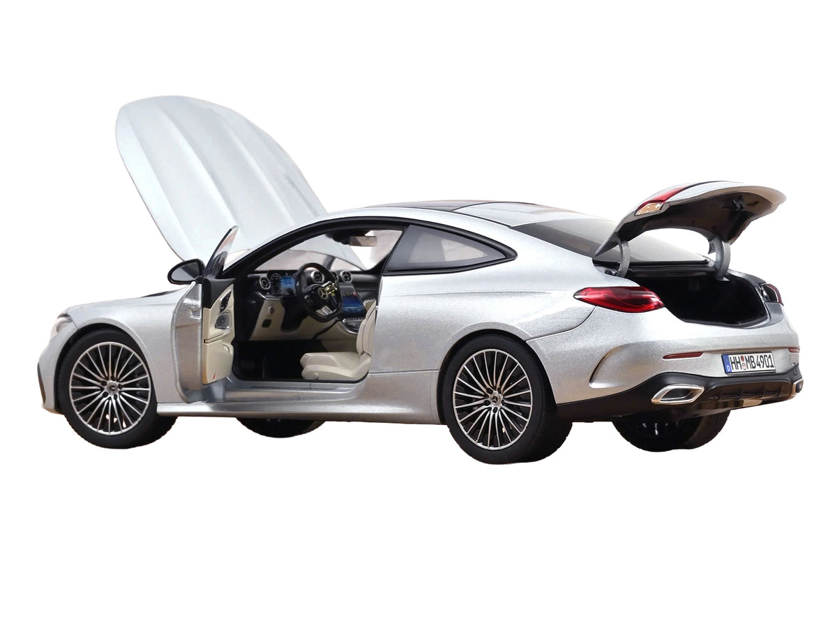 2024 Mercedes-Benz CLE Coupe Hightech Silver Metallic 1/18 Diecast Model Car by Norev - image 2