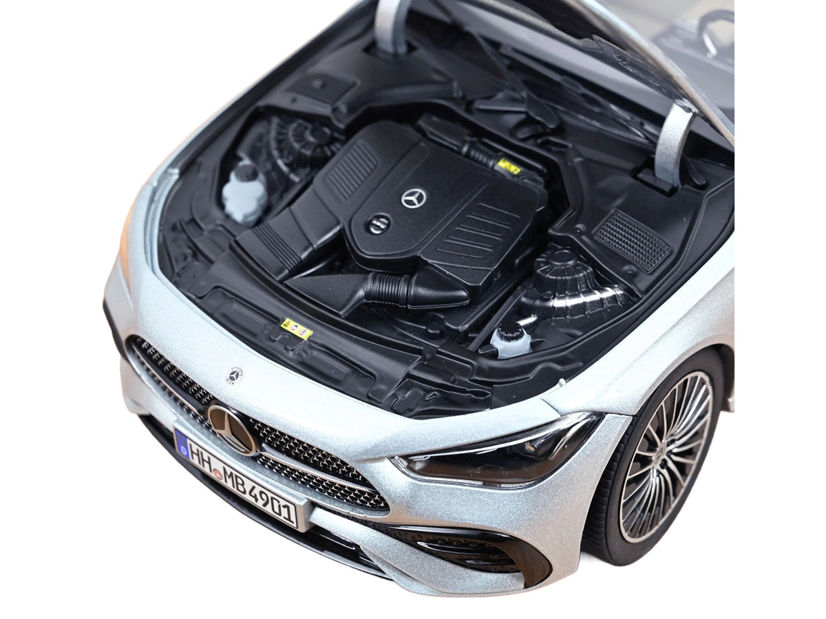 2024 Mercedes-Benz CLE Coupe Hightech Silver Metallic 1/18 Diecast Model Car by Norev - image 3