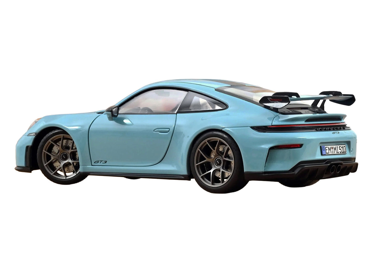 2025 Porsche 911 GT3 with Weissach Pack Gulf Blue with Carbon Stripe 1/18 Diecast Model Car by Norev - image 4