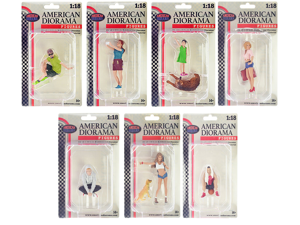 "Figure18 Series 1" 9 piece Figure Set for 1/18 Scale Models by American Diorama - image 4