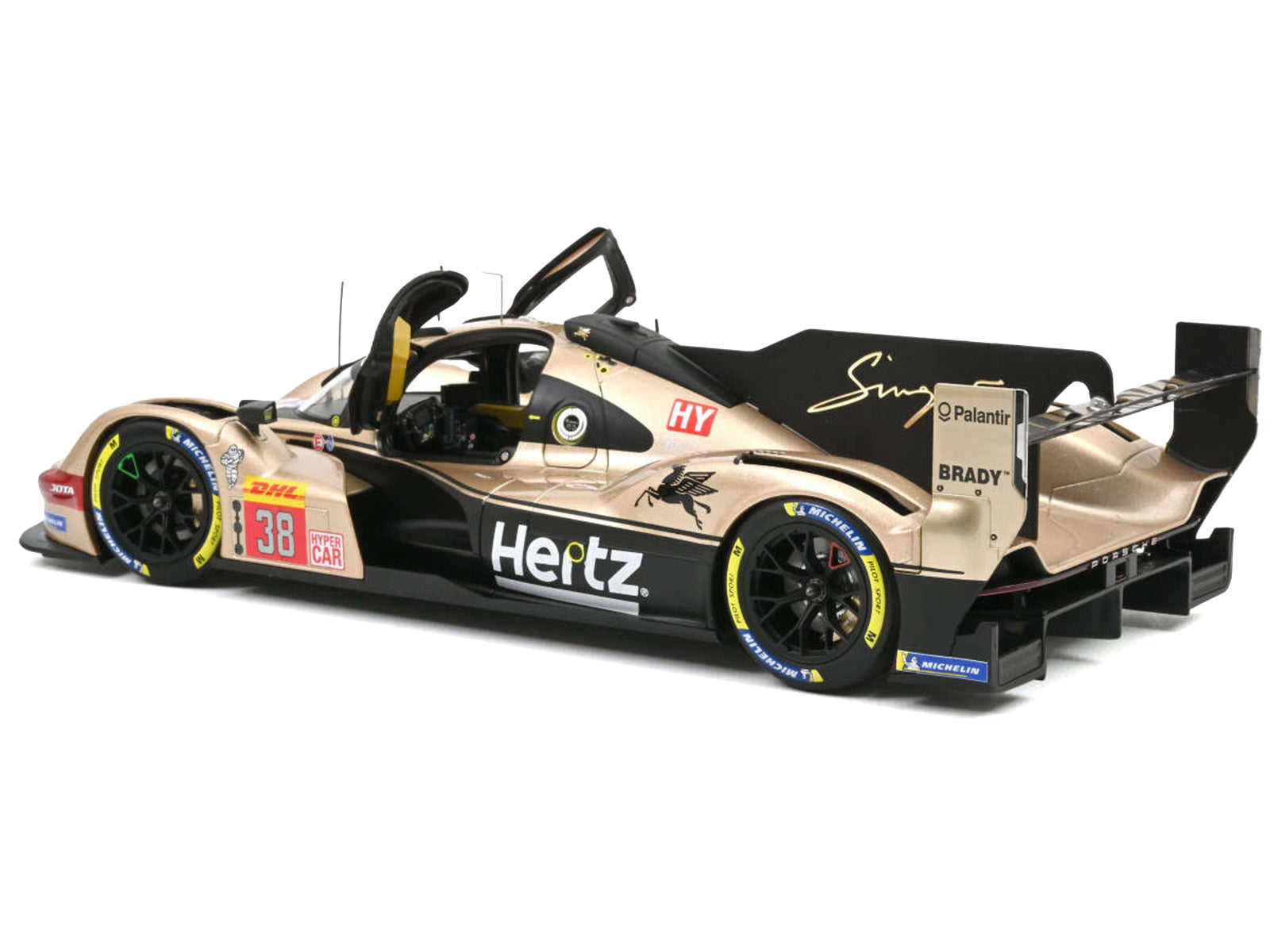Porsche 963 #38 Jenson Button - Phil Hanson - Oliver Rasmussen "Hertz Team Jota" "Lone Star Le Mans" (2024) 1/18 Diecast Model Car by Norev - image 2